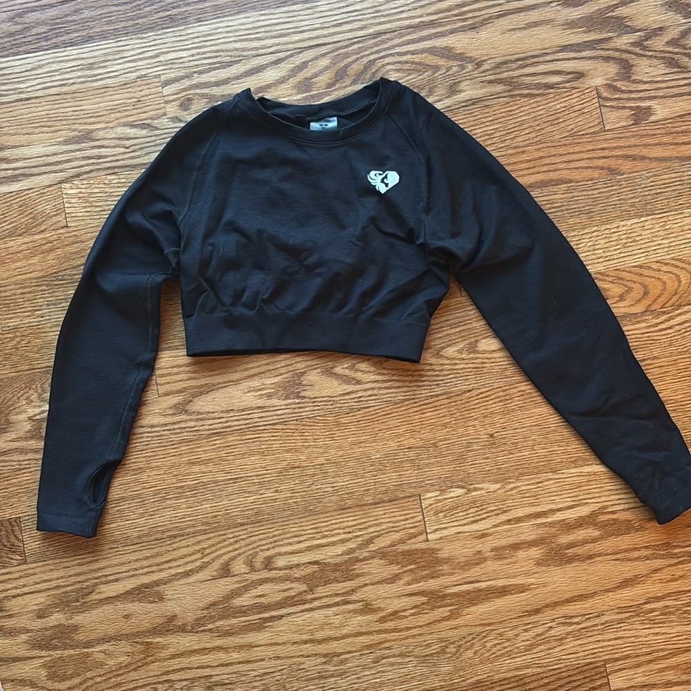 Long sleeve crop top active wear Women’s Best large